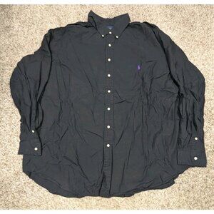 Ralph Lauren Shirt Mens 3XLT Big Tall Black Long sleeve Button Down Classic Fit